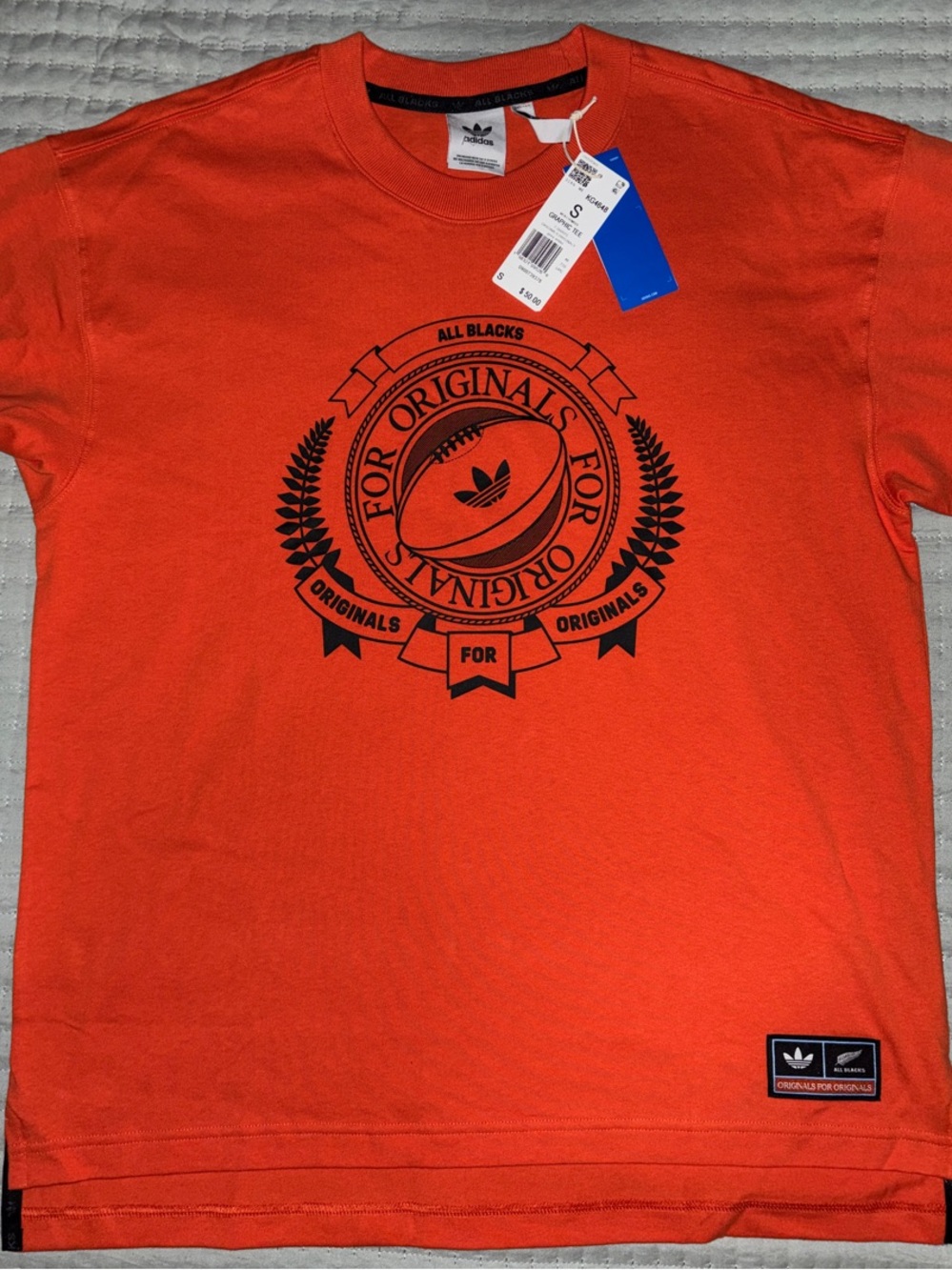 adidas Originals x All Blacks NWT "For Originals" Graphic Tee - Small